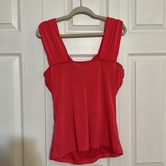 Peach ruffled dressy sleeveless top - Picture 4 of 4